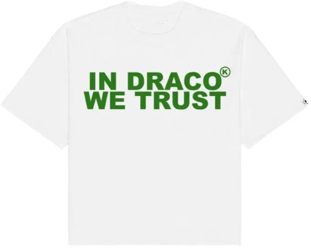 Designer Men'S T Shirts in Draco We Trust Letter Print Summer T-Shirt High Quality Harajuku Casual Fashion Short Sleeve Couple Oversized Streetwear