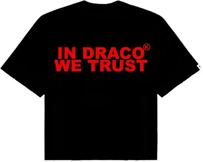 Designer Men'S T Shirts in Draco We Trust Letter Print Summer T-Shirt High Quality Harajuku Casual Fashion Short Sleeve Couple Oversized Streetwear